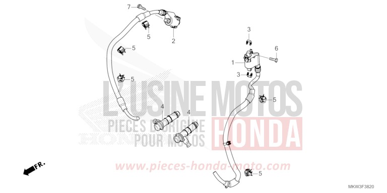 BOBINE D'ALLUMAGE de NC750X "Méca" PEARL GLARE WHITE (NHB53) 2021